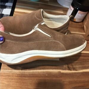 Lands' End Men's Brown Suede Slip-On Loafers Size 10